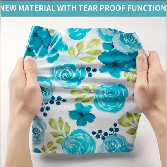 10”x13” Blue Floral Poly Self Adhesive Mailers 50 Count - Picture 3 of 6